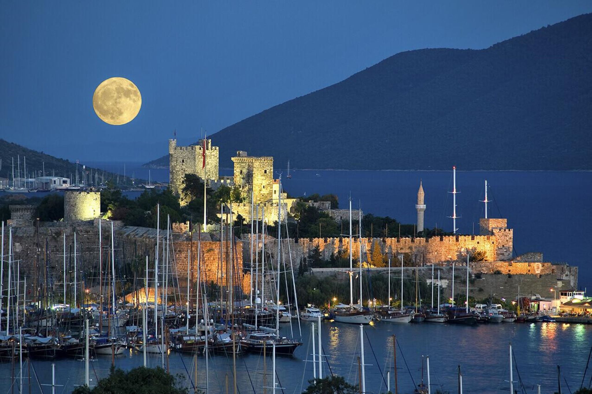 Османская верфь Бодрум. Замок Святого Петра Бодрум. Bodrum Бодрум, Турция. Bodrum, Muğla, Турция.